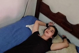 Kendra on the bed - M395