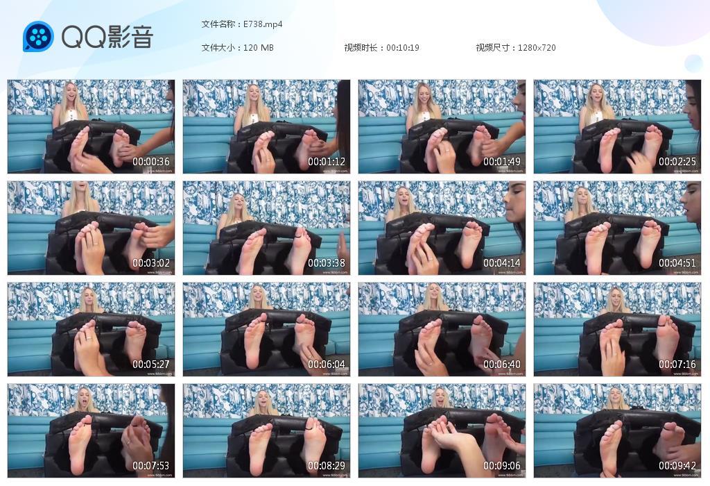 O.jpg Blondes scof their feet - E738  第1张